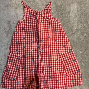 Hanna Red Checkered Kids Dress with Blue Accents 10